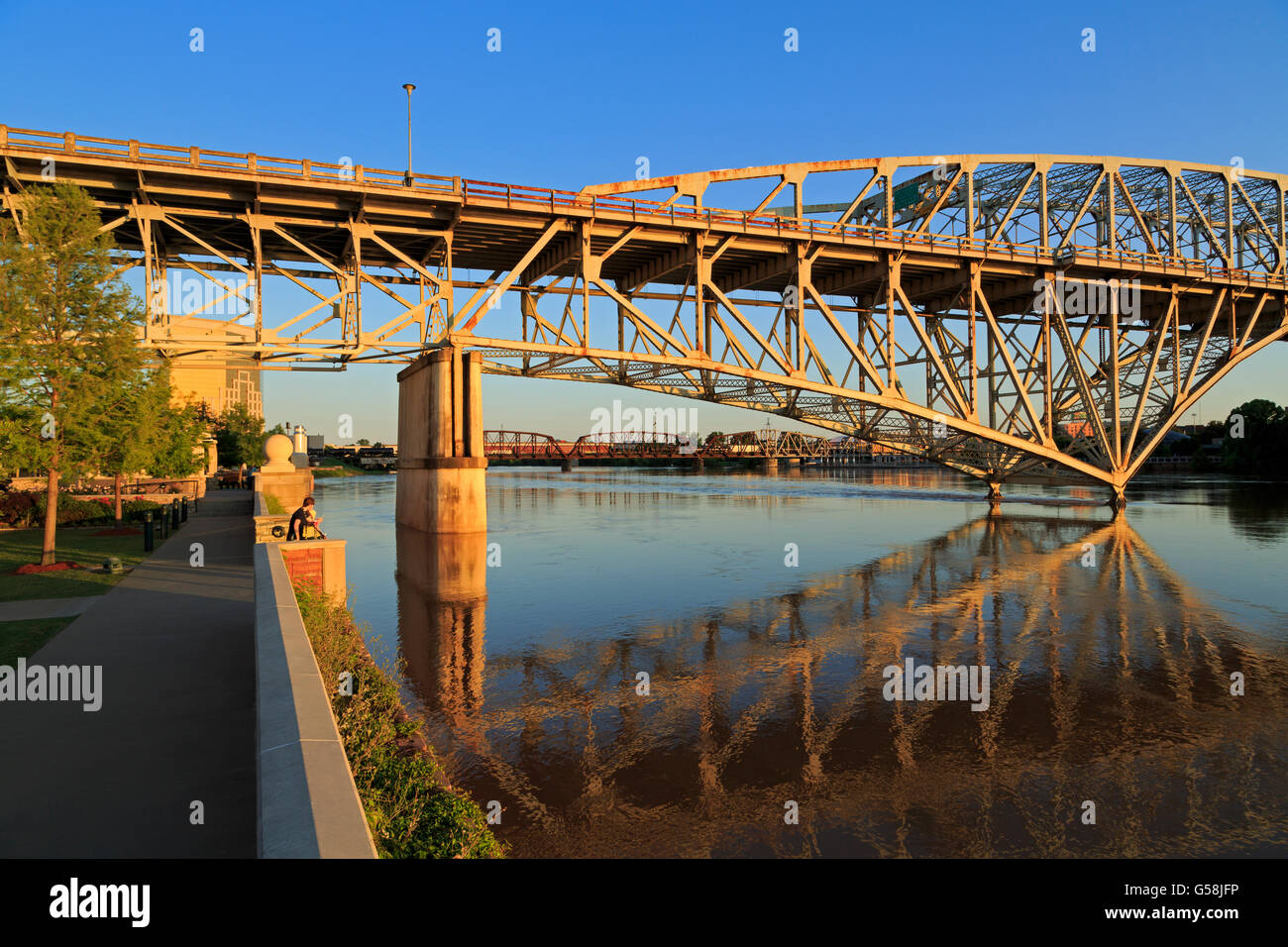 Straße Brücke, Shreveport, Louisiana, USA Stockfoto