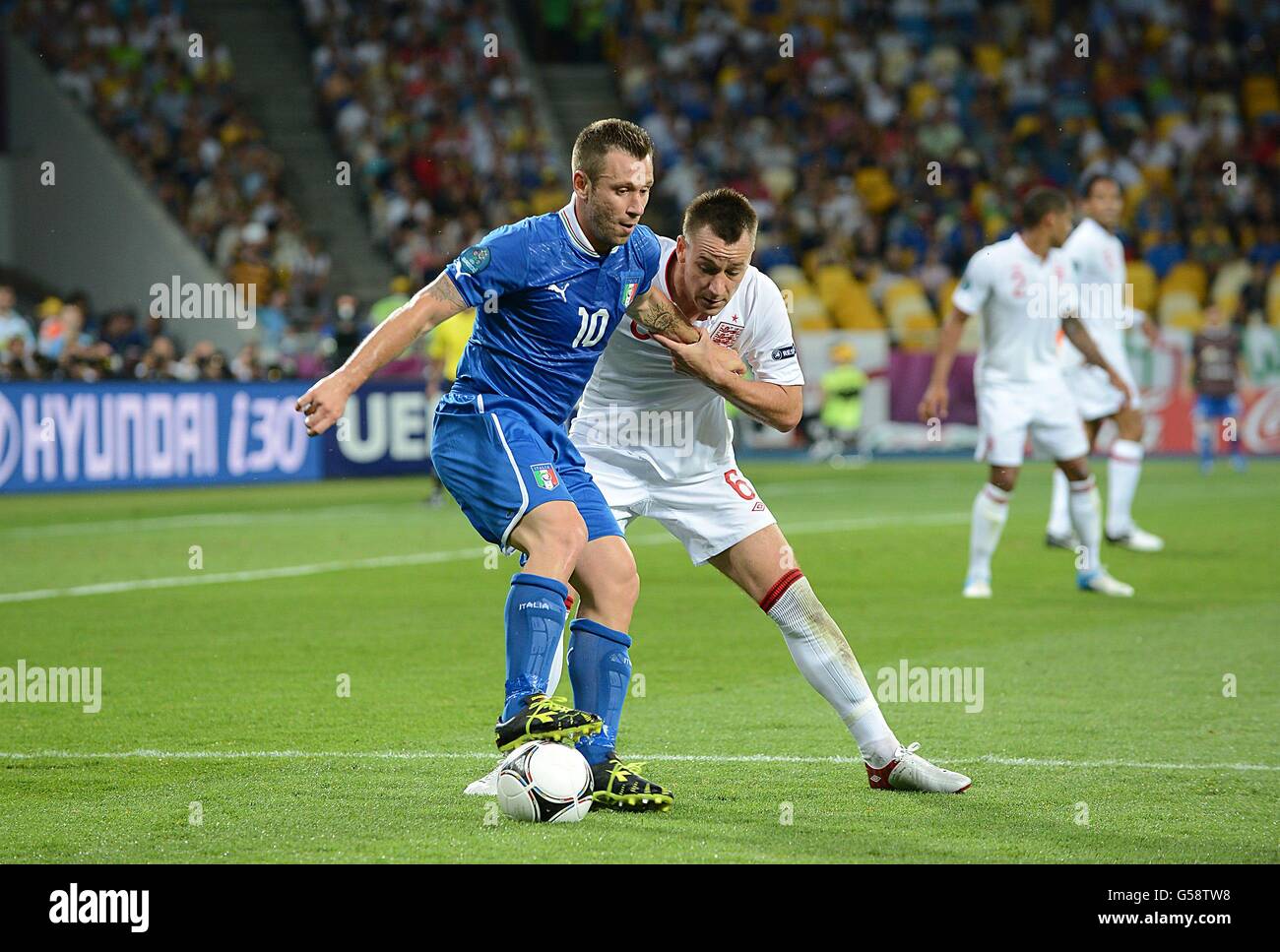 Fußball - UEFA Euro 2012 - Quarter Final - England V Italien - Olympiastadion Stockfoto