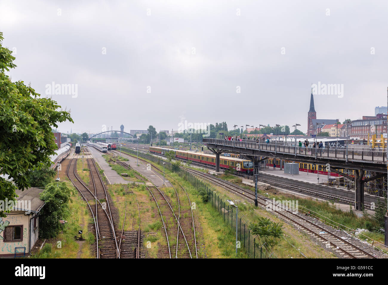 S-Bahnhof BERLIN Deutschland. Stockfoto