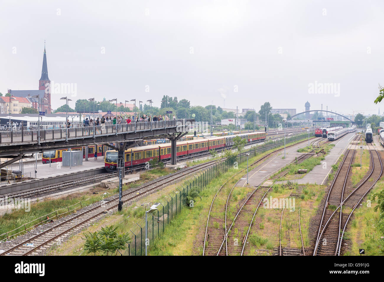 S-Bahnhof BERLIN Deutschland. Stockfoto