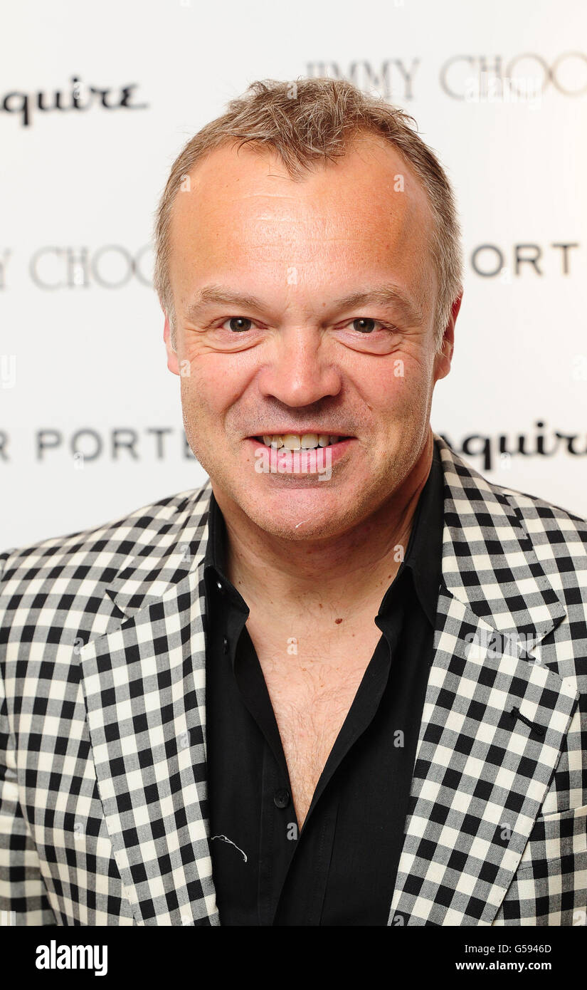 Graham Norton bei der Ankunft im Esquire & Mr Porter London Collections: Mens Party im Corinthia Hotel in London. Stockfoto