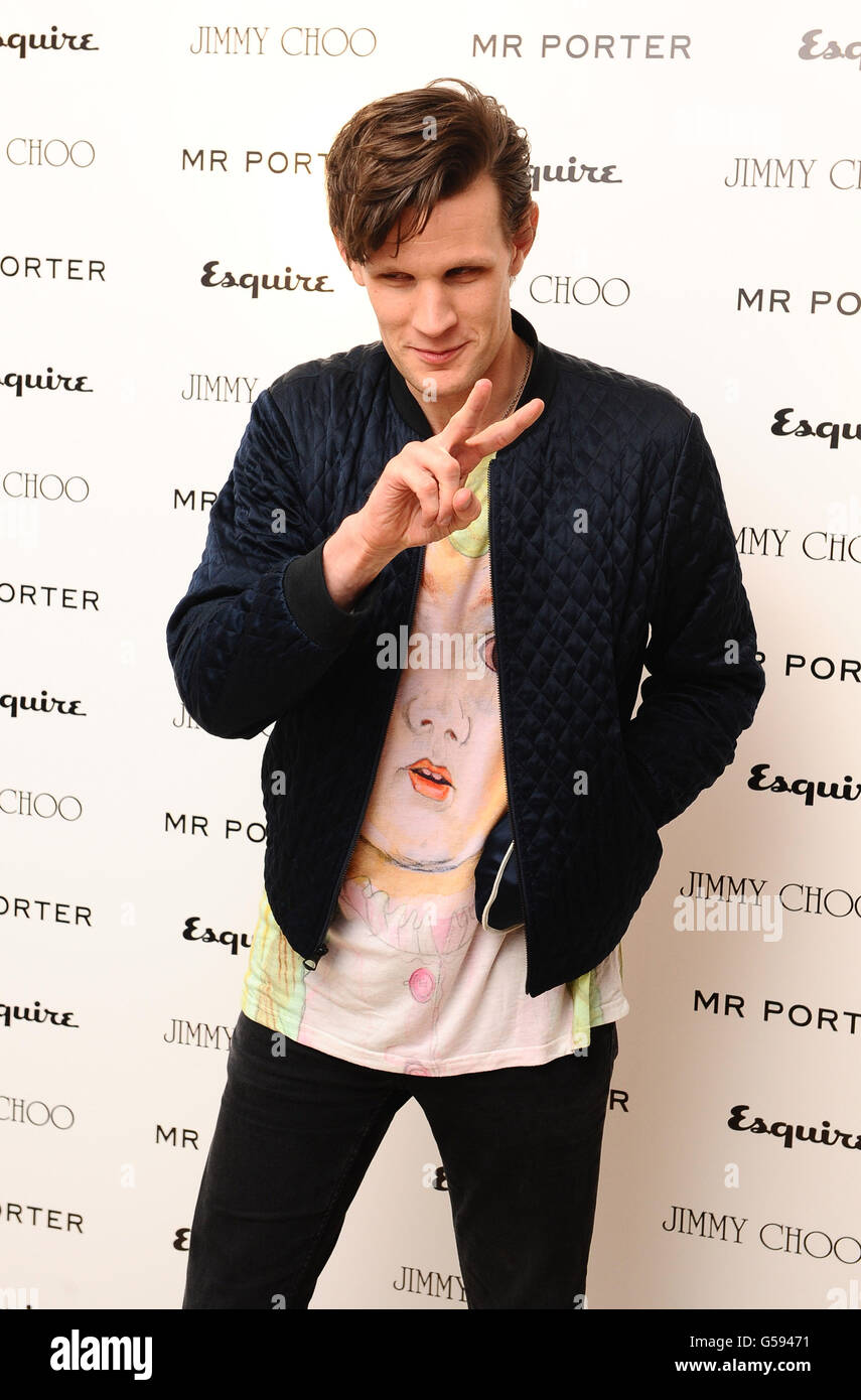 Matt Smith bei der Ankunft im Esquire & Mr Porter London Collections: Mens Party im Corinthia Hotel in London. Stockfoto