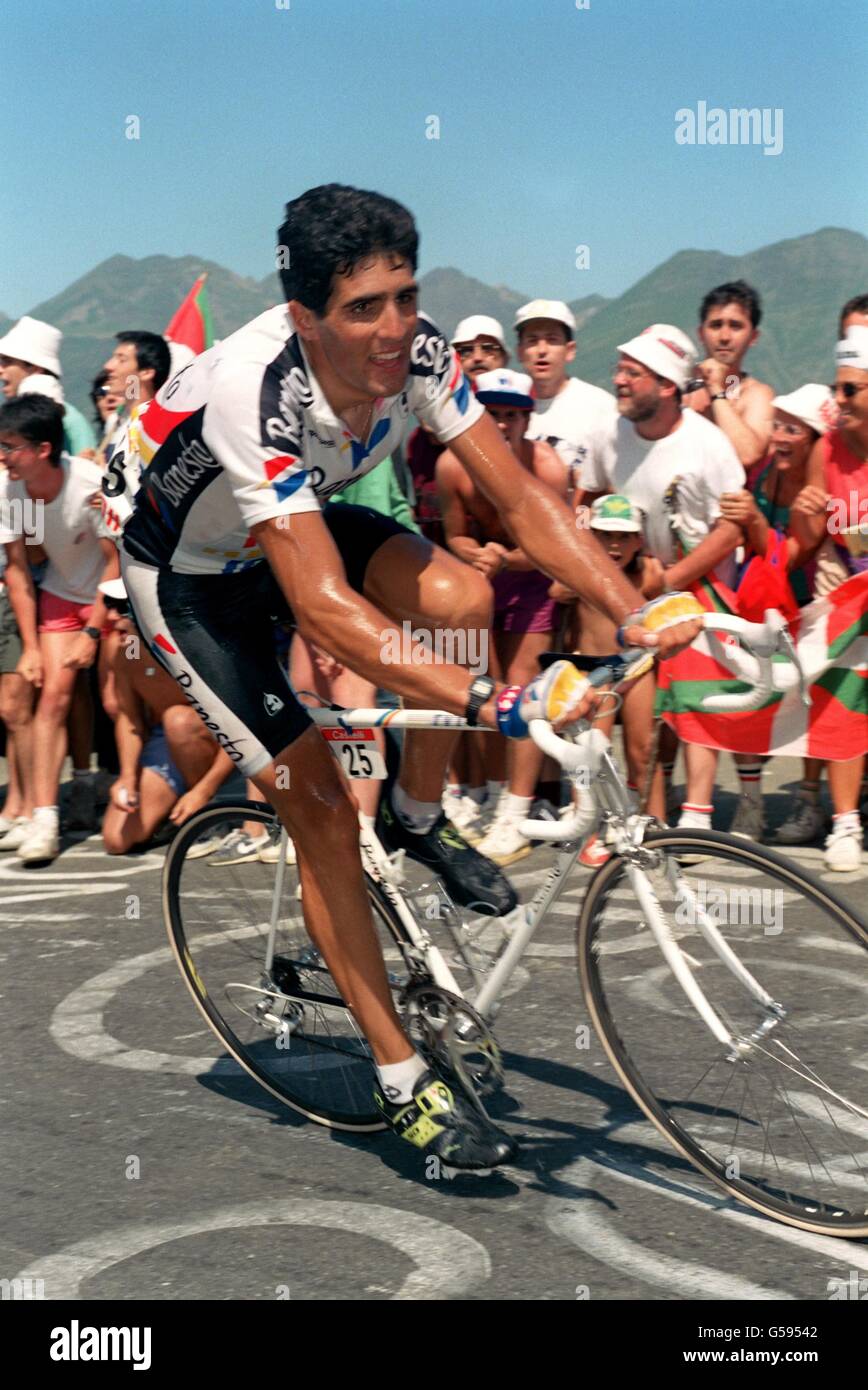 Radfahren - Tour de France - Etappe 16. Miguel Indurain, Banesto Stockfoto