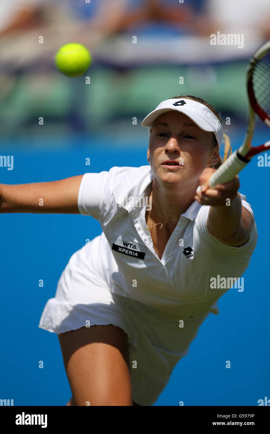 Russland ekaterina makarova in aktion gegen die tschechischen