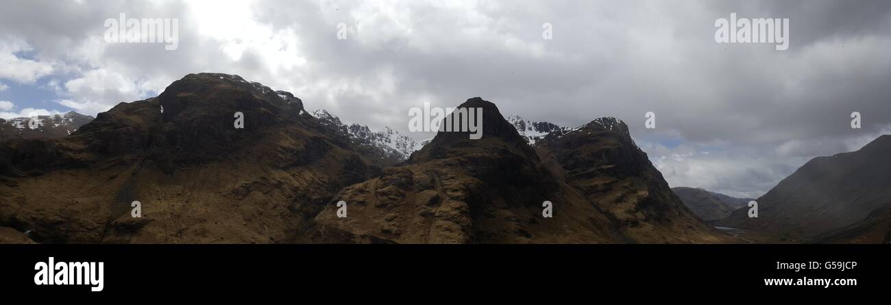 Drei Schwestern von Glencoe-Schottland Stockfoto