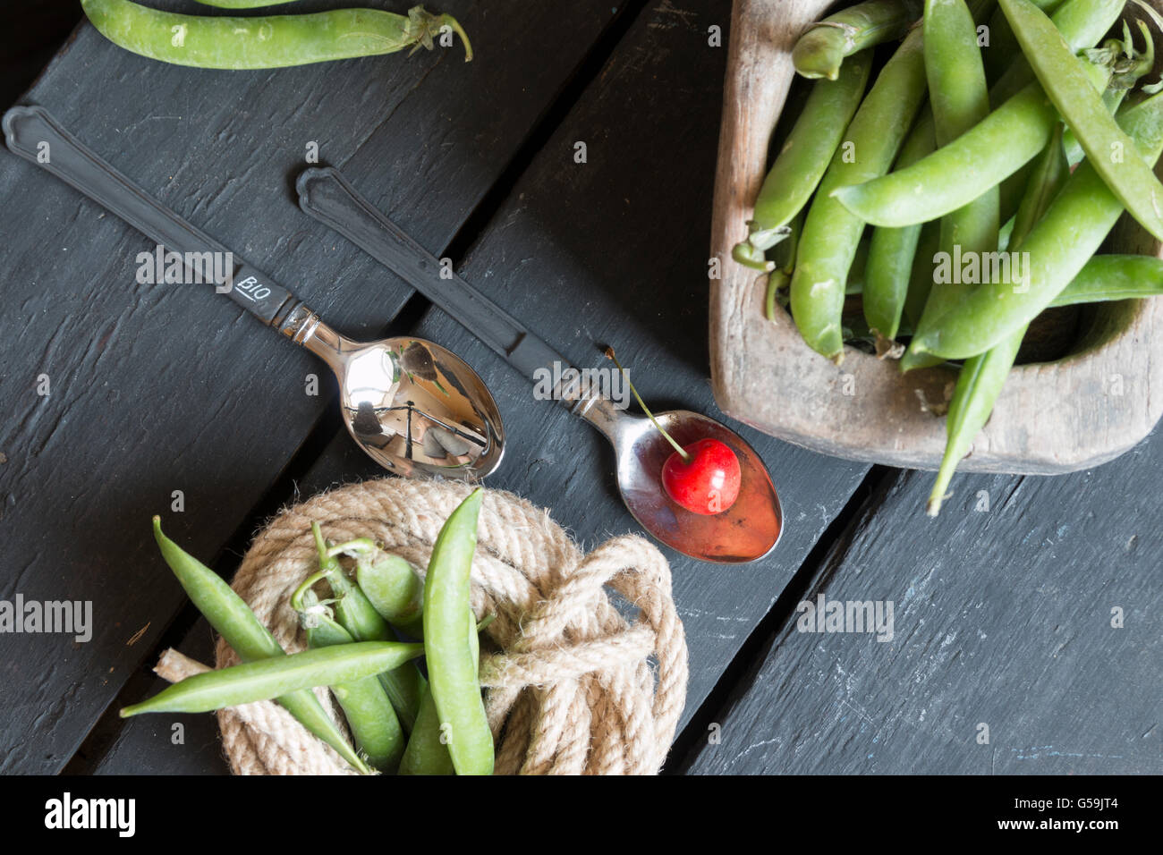 Bio oder Bio-Lebensmittel-Idee Stockfoto