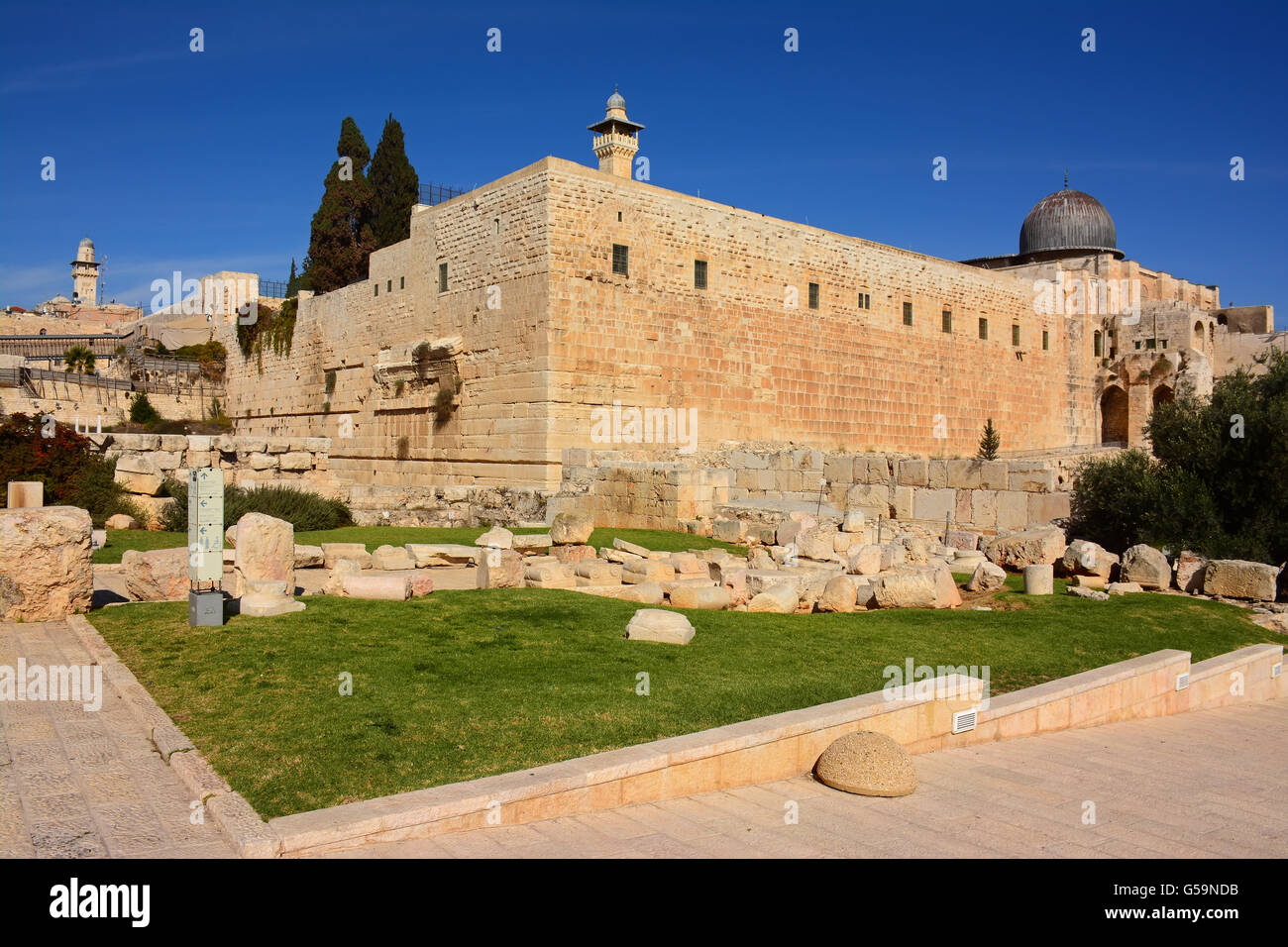 Tempelberg, Südseite, Jerusalem, Israel Stockfoto