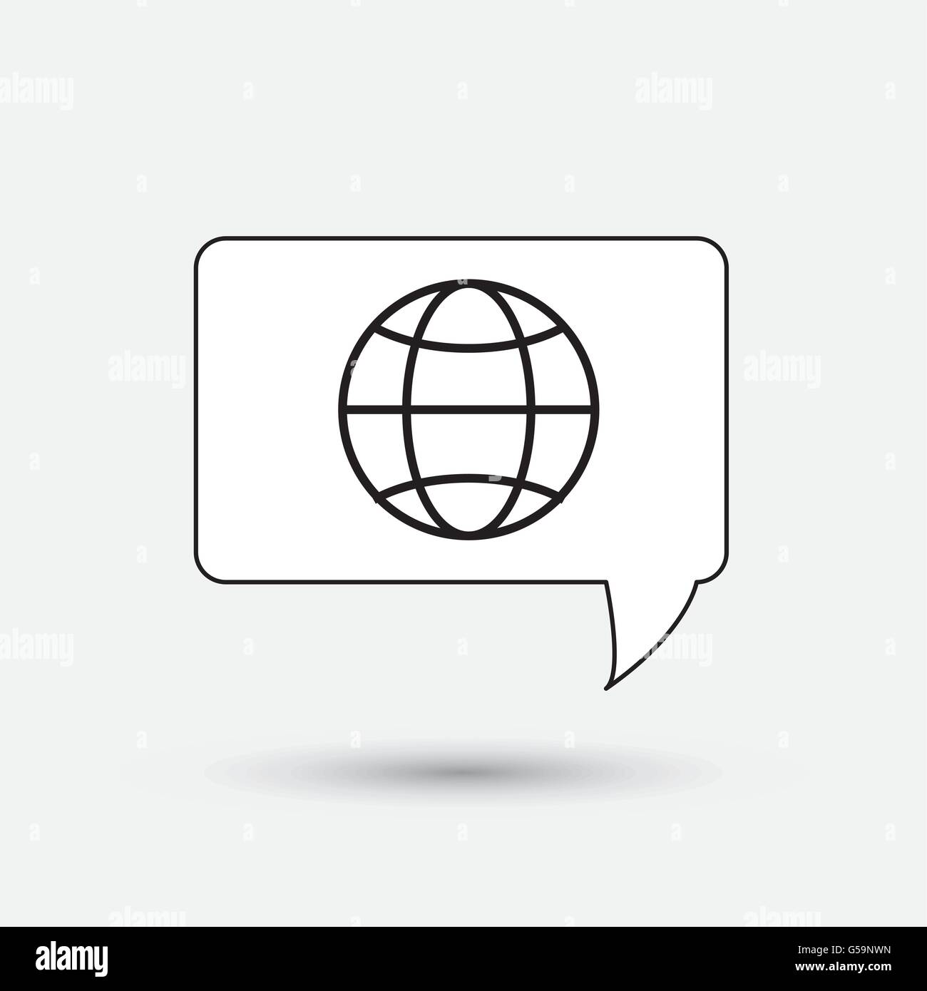 Geschäft design.Communication Symbol. Farbenfrohe Illustration, vect Stock Vektor