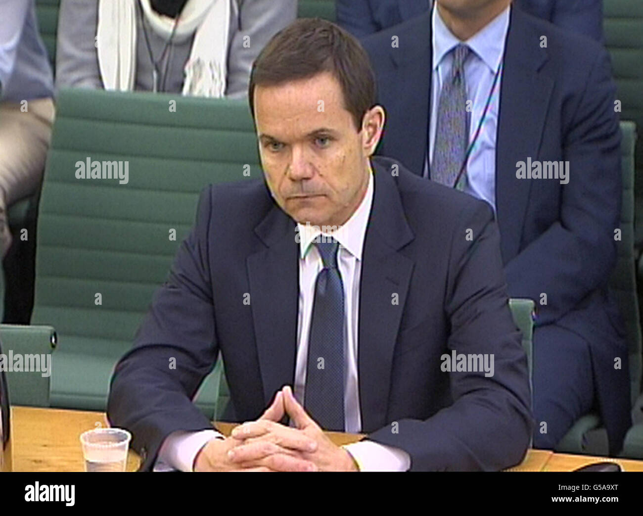 Jerry del Missier der ehemalige Chief Operating Officer, Barclays plc, der dem Treasury Select Committee im House of Commons, London, Beweise gibt. Stockfoto