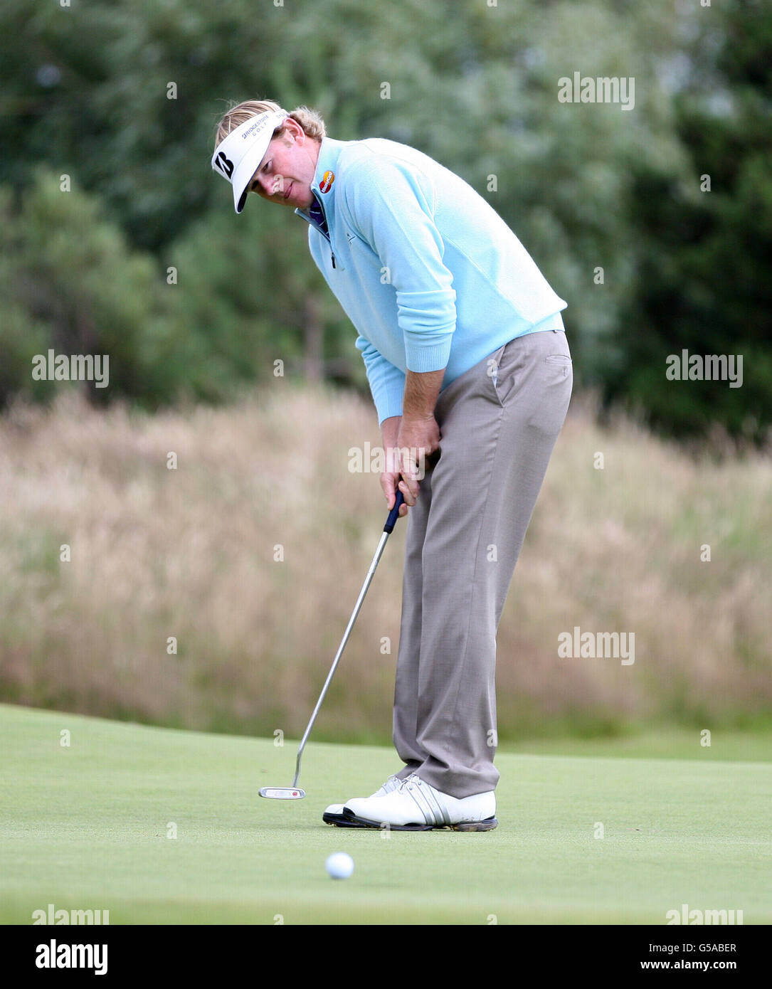 Brandt Snedeker der USA am zweiten Tag der Open Championship 2012 im Royal Lytham & St. Annes Golf Club, Lytham & St. Annes. Stockfoto