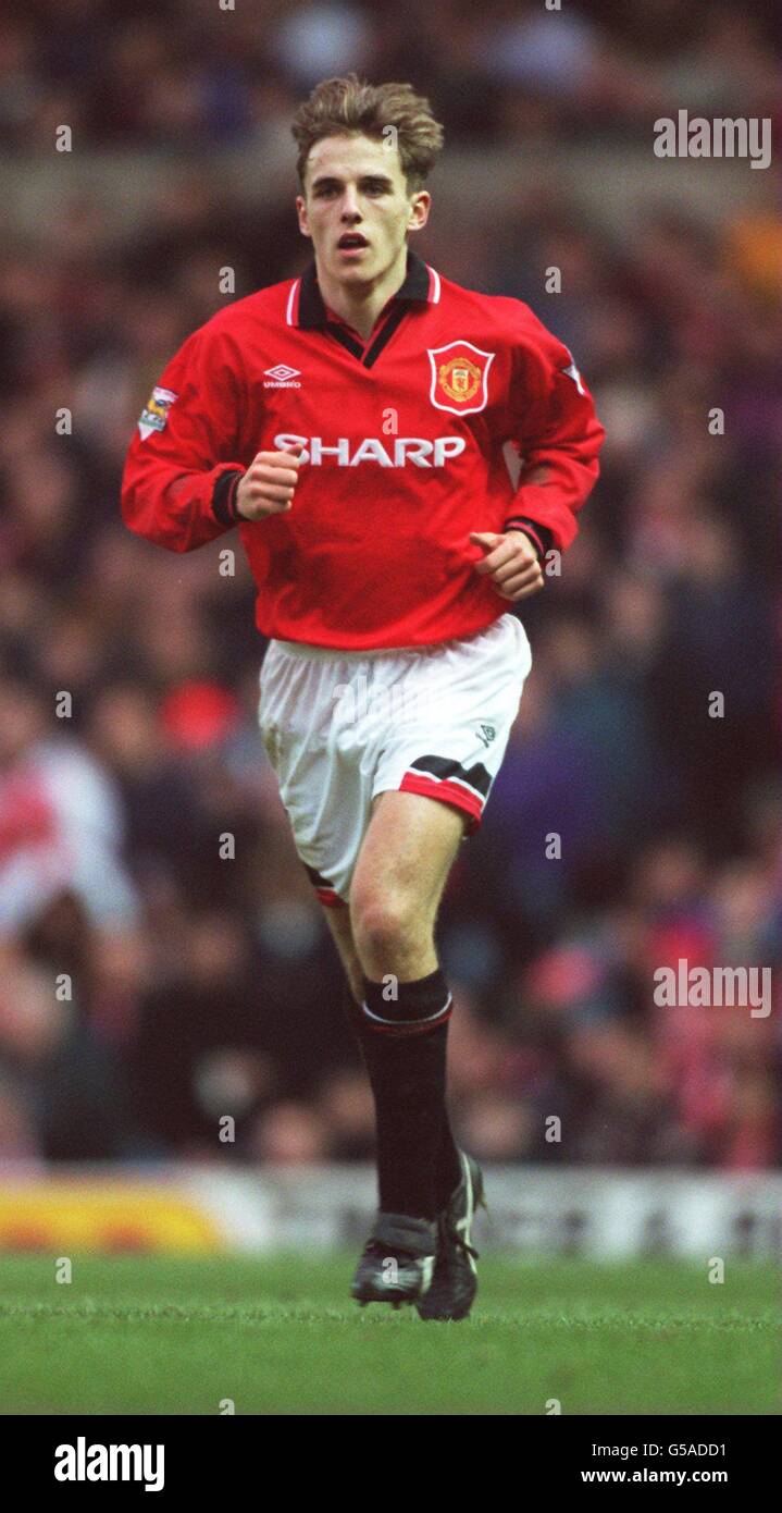14-MAR-95, Fußball, Philip Neville, Manchester United Stockfoto