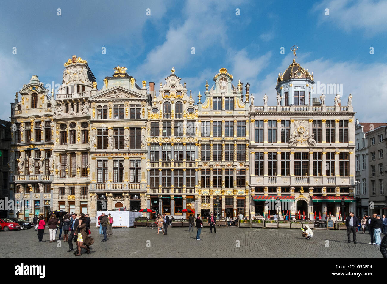 Architektur des Gebäudes grand Ort Brüssel Belgien Stockfoto