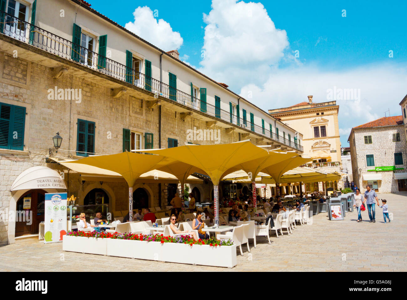 Trg od Oruzja, Platz für Waffen, Starigrad, Altstadt, Kotor, Montenegro, Crna Gora Stockfoto