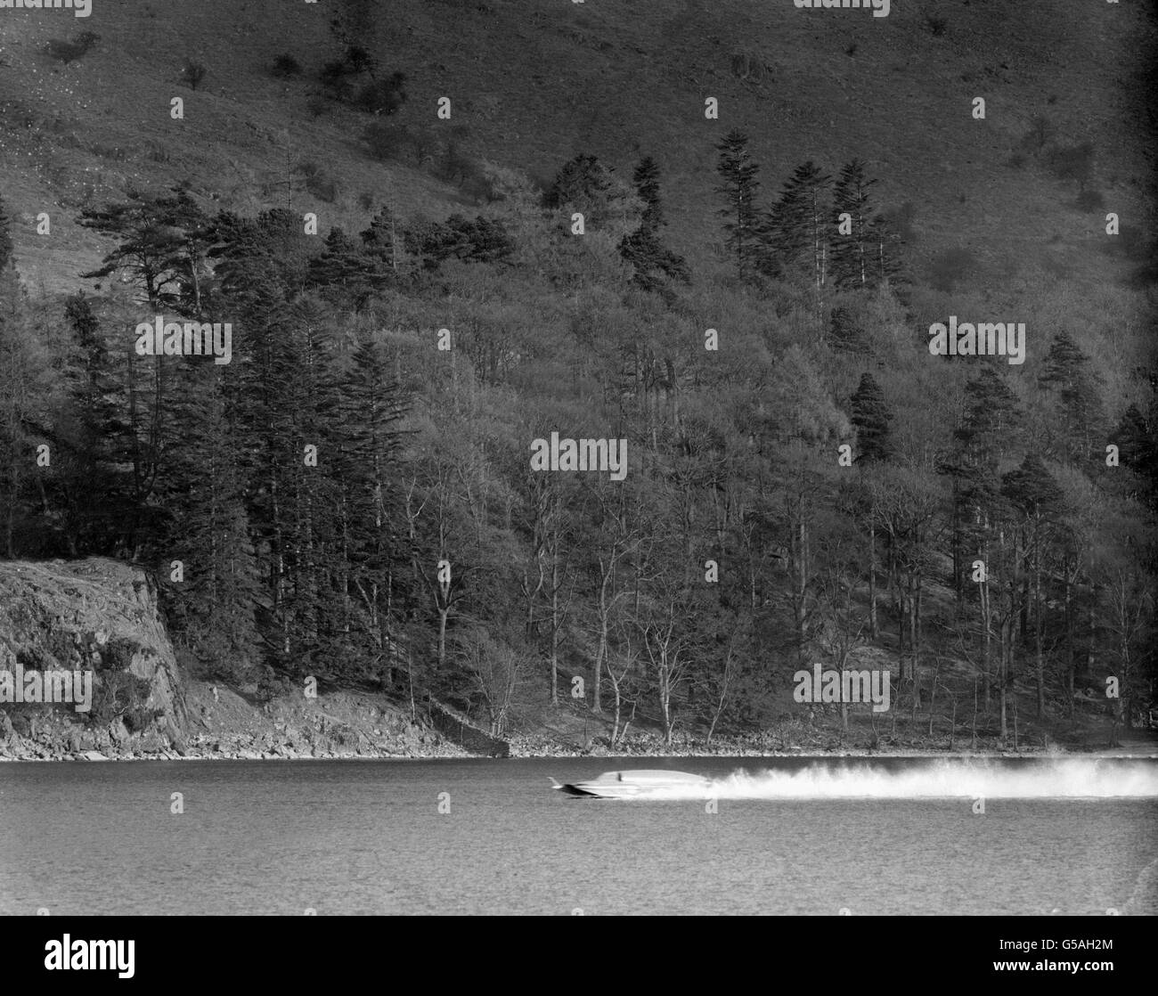 Motorsport - 'Bluebird' - Ullswater, Lake District Stockfoto