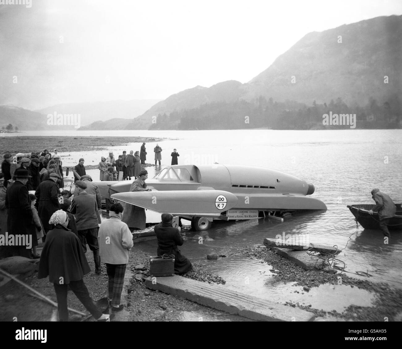 Motorsport - 'Bluebird' - Ullswater, Lake District Stockfoto