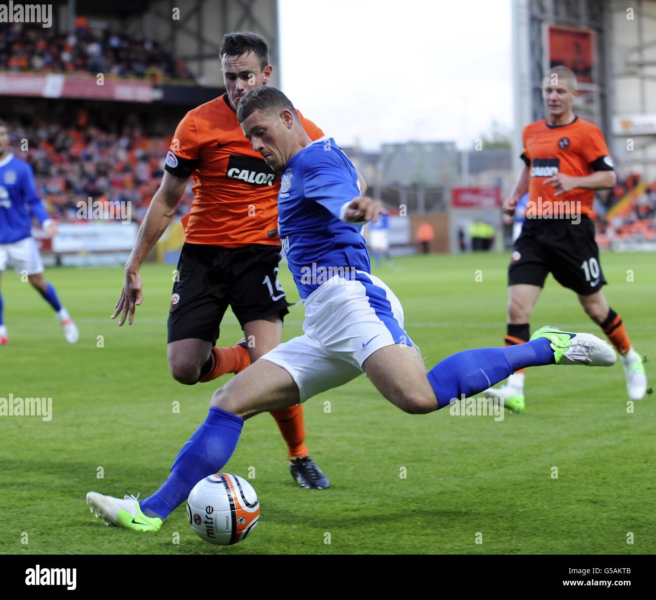 Everton's Ross Barkley in Aktion während eines Pre-Season Friendly im Tannadice Park, Dundee. DRÜCKEN SIE VERBANDSFOTO. Bilddatum: Donnerstag, 19. Juli 2012. Siehe PA Story SOCCER Dundee Utd. Bildnachweis sollte lauten: Craig Halkett/PA Wire. Stockfoto