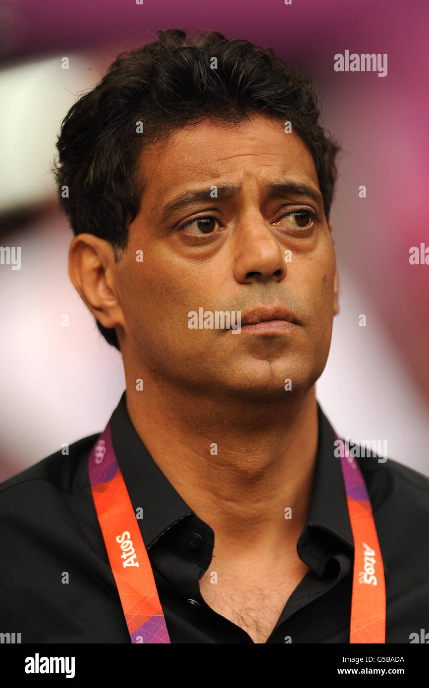 London Olympic Games - Pre-Games Wettbewerbe - Donnerstag Ägypten Cheftrainer Hany Gadalla Stockfoto