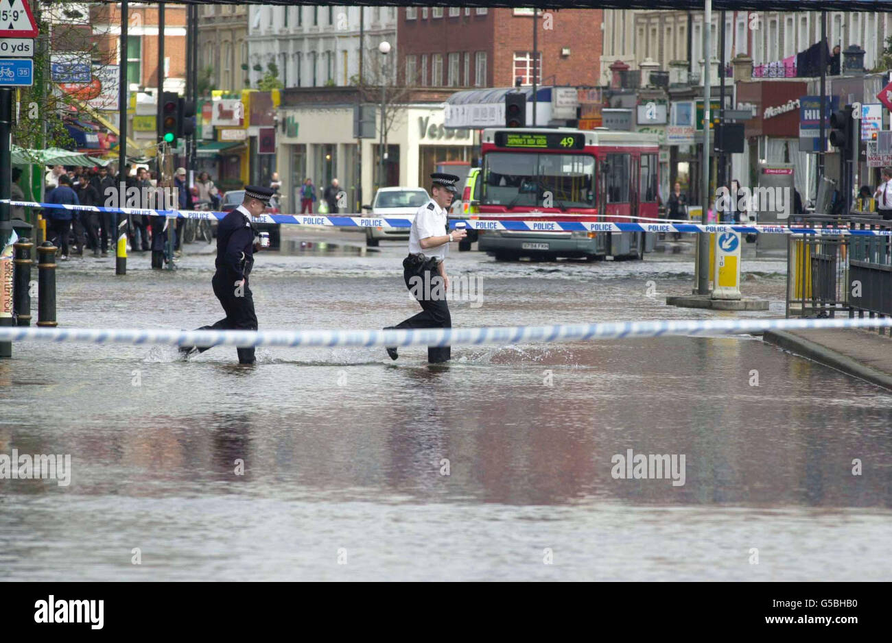 Londoner Shepherds Bush Flut Stockfoto