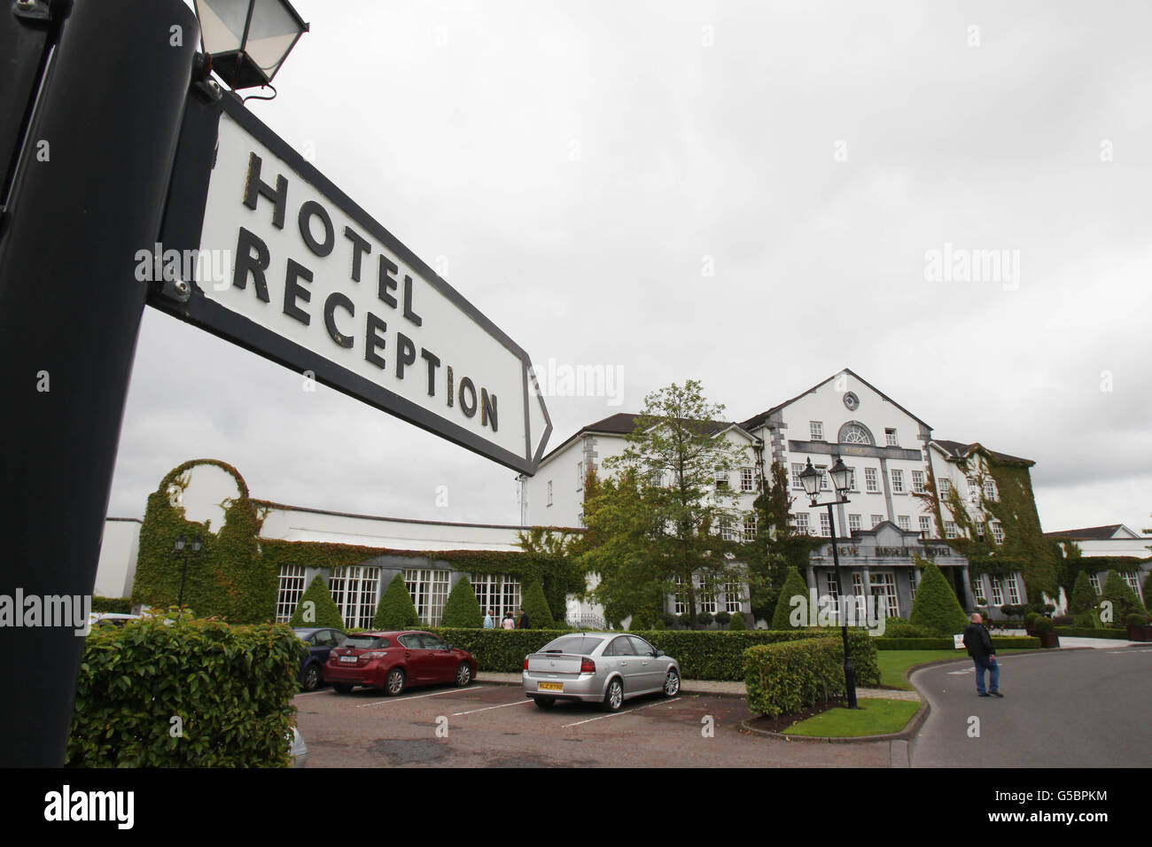 Eine allgemeine Ansicht des Slieve Russell Hotels in Ballyconnell Co Cavan. Stockfoto