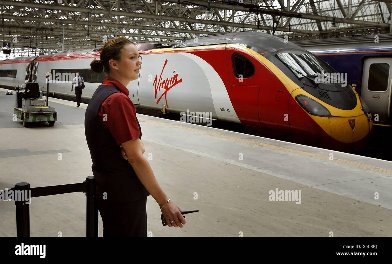 West Coast Main Line Franchise-Ankündigung Stockfoto