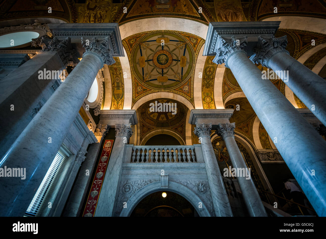 Das Innere der Library of Congress in Washington, DC. Stockfoto