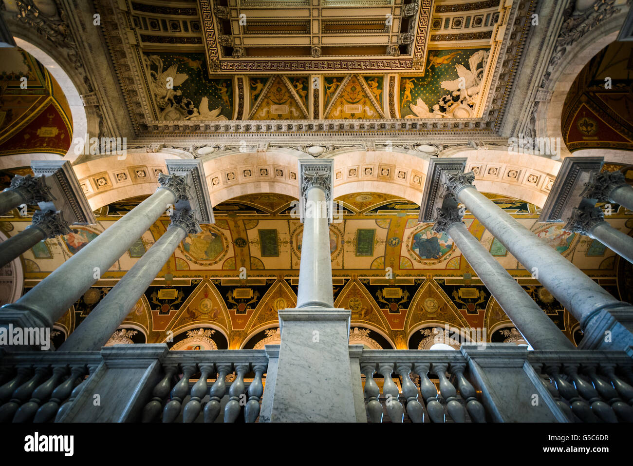 Das Innere der Library of Congress in Washington, DC. Stockfoto