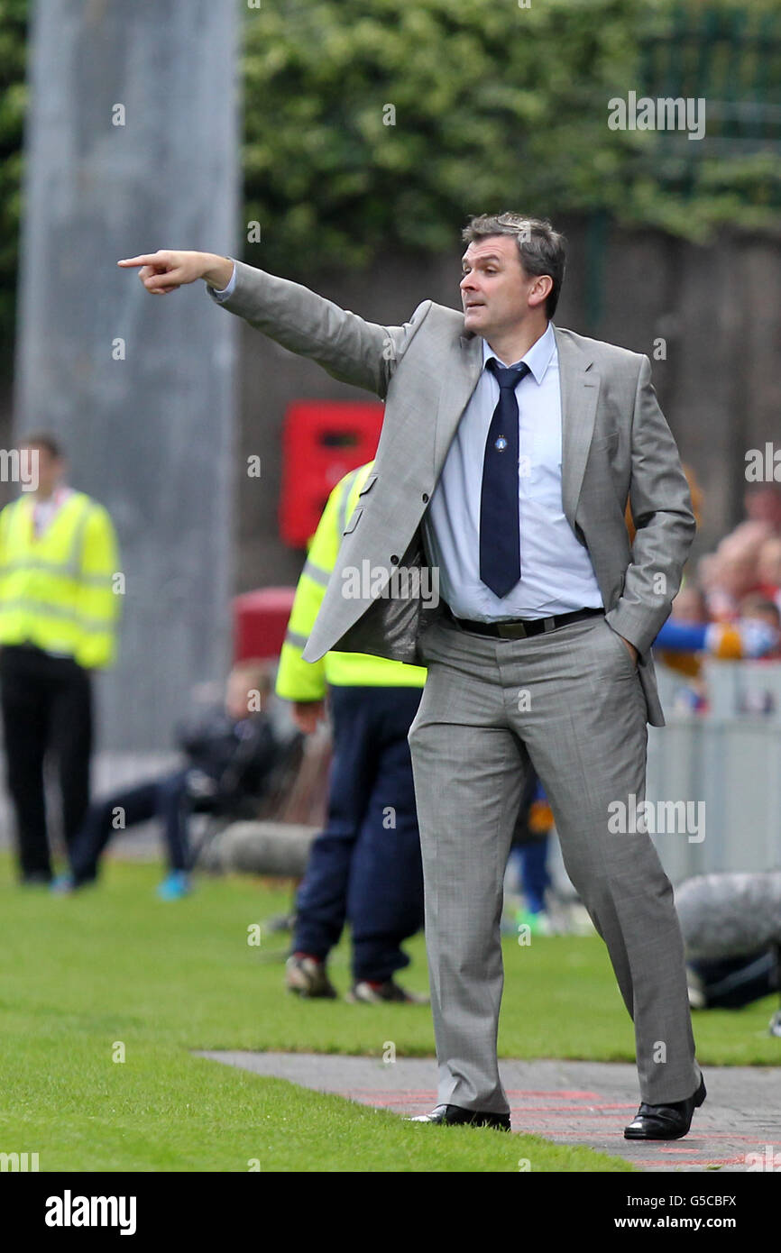 Limericks Manager Pat Scully während eines Vorsaison-Freundschaftsspiels zwischen dem FC Limerick und Manchester City im Thomond Park Stadium, Limerick, Irland. Bilddatum: Sonntag, 5. August 2012. Bildnachweis sollte lauten: Liam McBurney/PA Wire. Stockfoto