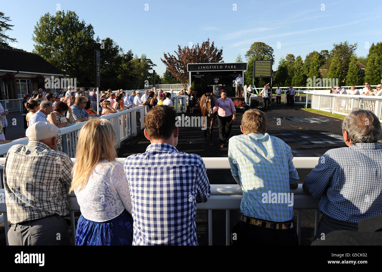 Racing - Rennsport und Musikabend - Lingfield Park Rennbahn Stockfoto