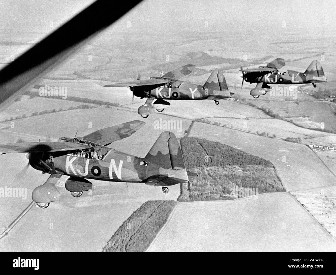 Zweiter Weltkrieg - British Empire - Heimatfront - britische Armee - Flugzeug - Lysander - 1939 Stockfoto