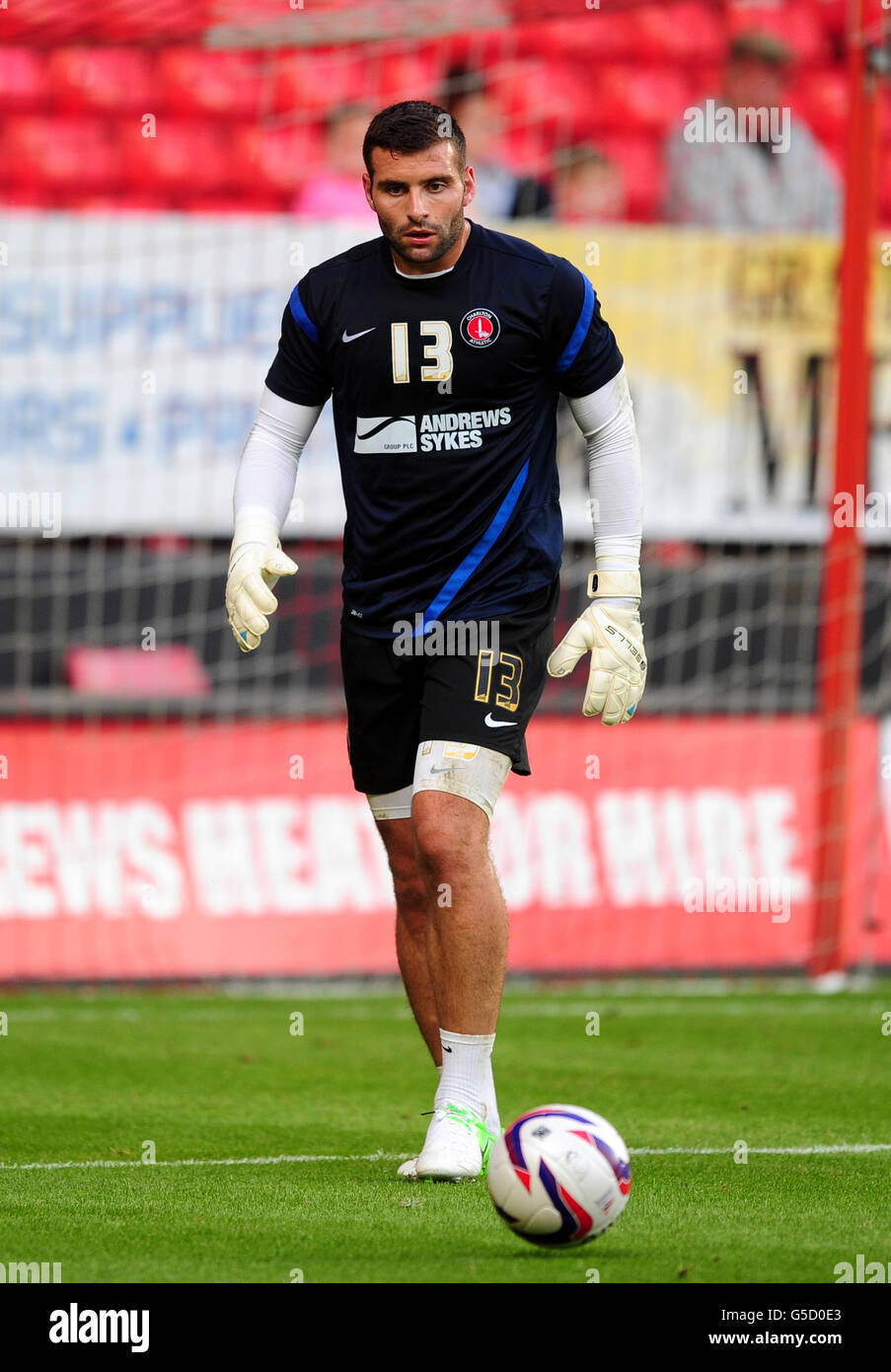 Fußball - Capital One Cup - erste Runde - Charlton Athletic gegen Leyton Orient - The Valley. John Sullivan, Torwart von Chalrton Athletic Stockfoto
