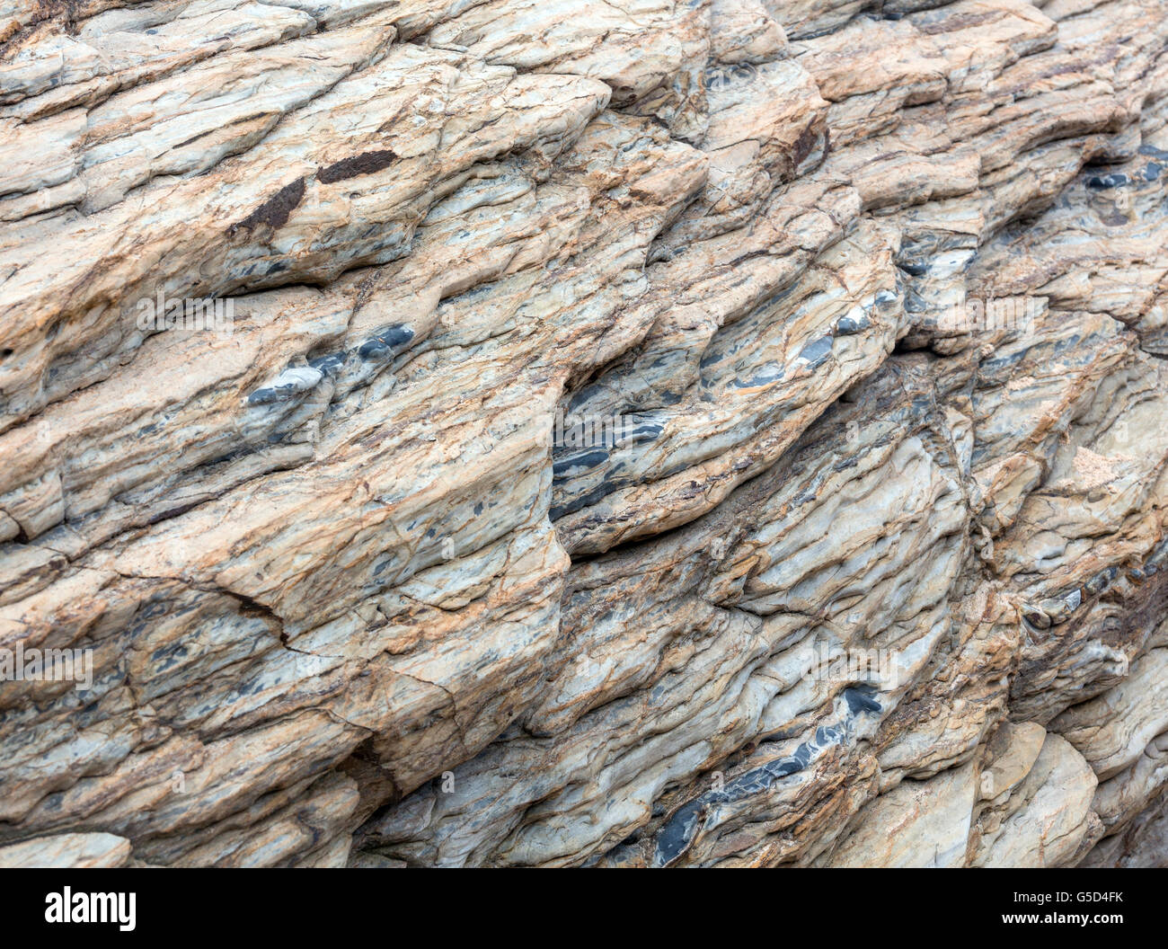 Teil von Rock hautnah. Natur-Hintergrund. Stockfoto