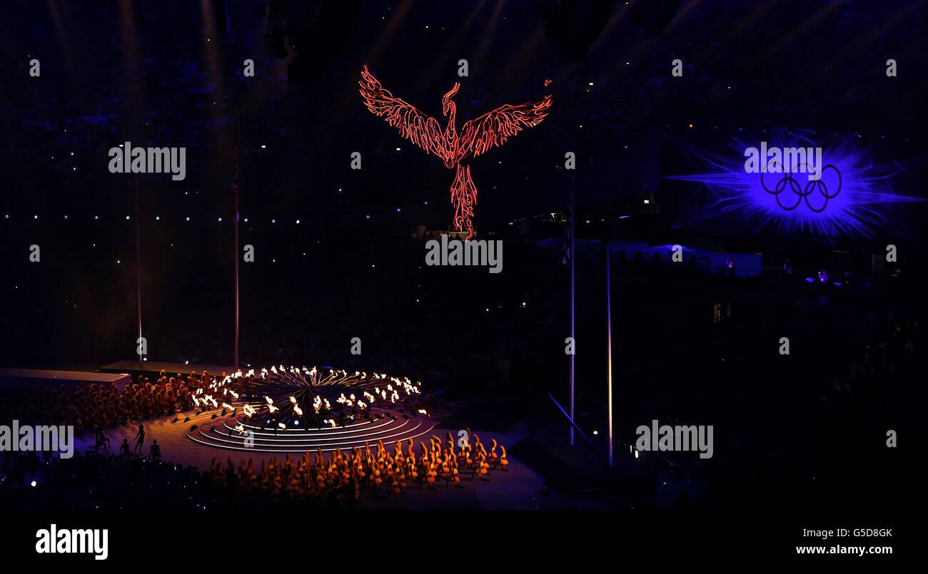 Die Abschlussfeier der Olympischen Spiele 2012 im Olympiastadion in London. FOTO DER RRESS ASSOCIATION. Bilddatum: Sonntag, 12. August 2012. Siehe PA Geschichte Olympics . Bildnachweis sollte lauten: David Davies/PA Wire. Stockfoto