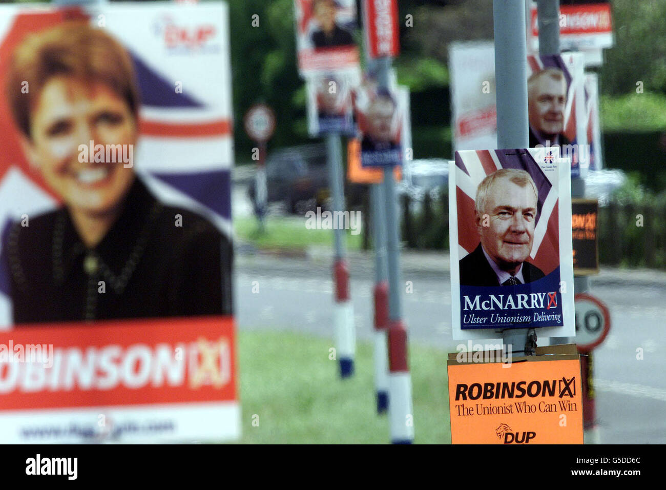 Wahlen-Ulster Strangford-Kandidaten Stockfoto