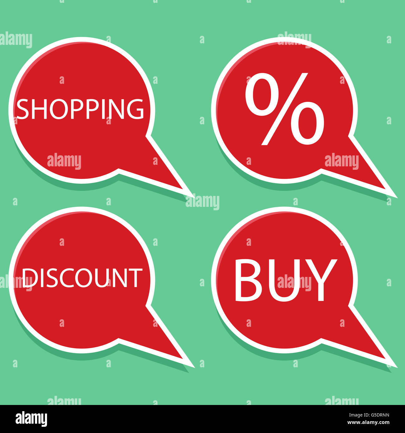 Label shopping Tag Aufkleberset. Warenkorb Symbol für Verkauf, Konsum und marketing-Promotion, Vektor-illustration Stockfoto