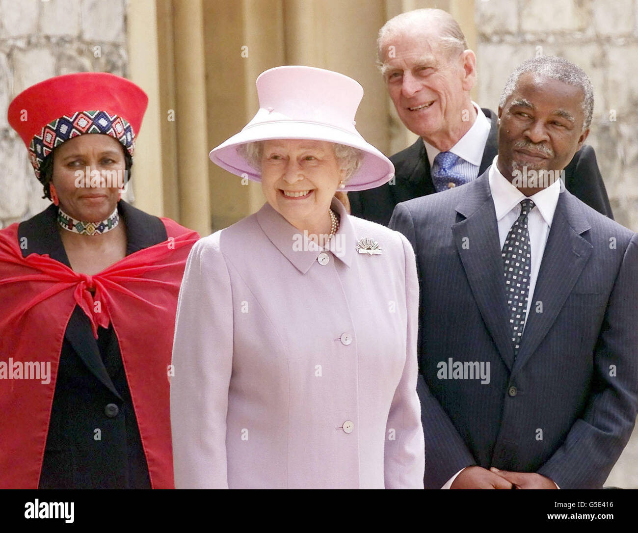 Königin Elizabeth II. königliche Mbeki Stockfoto