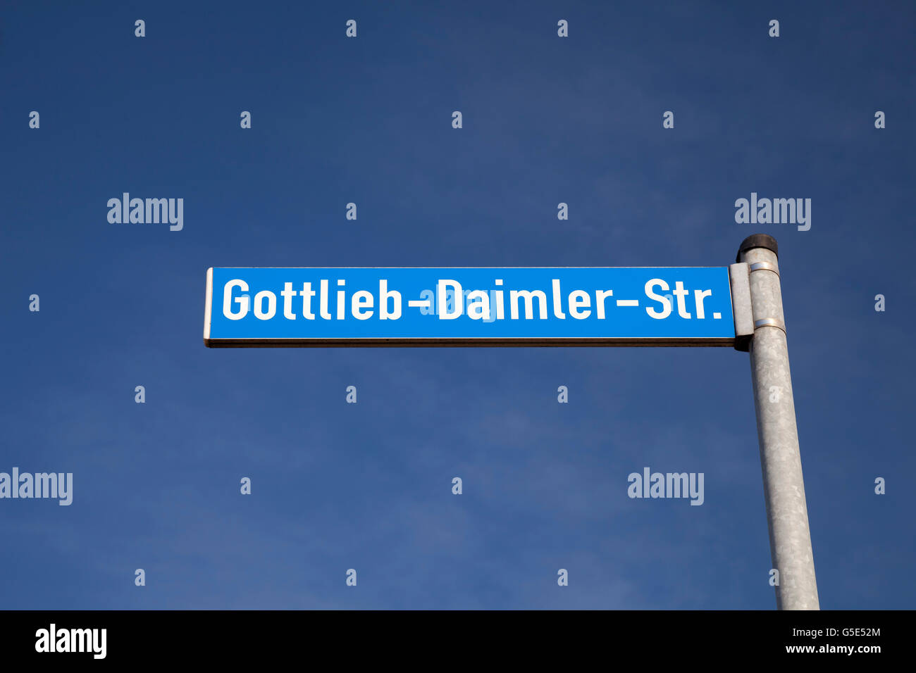 Schilder, Gottlieb-Daimler-Str. Straße, Dortmund, Ruhrgebiet Region, North Rhine-Westphalia, PublicGround Stockfoto