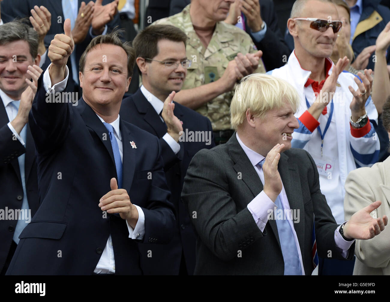 Olympischen Spiele in London - Athleten Siegesparade Stockfoto