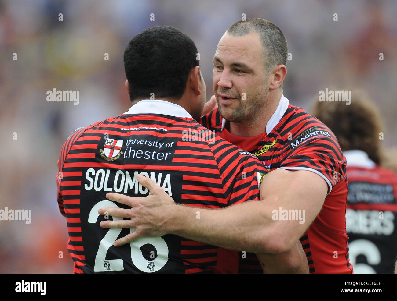 Rugby League - Stobart Super League - Widnes Wikinger V Warrington Wolves - Stobart Stadium Halton Stockfoto