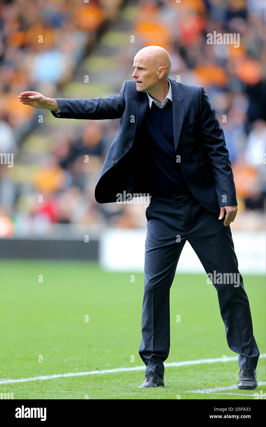 Fußball - npower Football League Championship - Wolverhampton Wanderers gegen Leicester City - Molineux. Stale Solbakken, Manager von Wolverhampton Wanderers Stockfoto