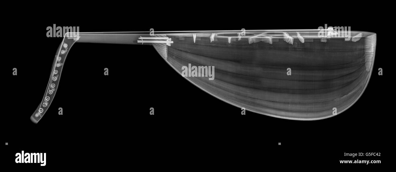 Oud (orientalische Laute) unter Röntgenkontrolle Stockfoto