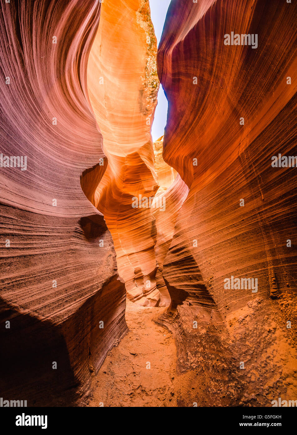 Ich hatte eine absolut beeindruckende Zeit im Antelope Canyon, Arizona. Es war so unglaublich, dass diese Slotcanyon entdecken Stockfoto