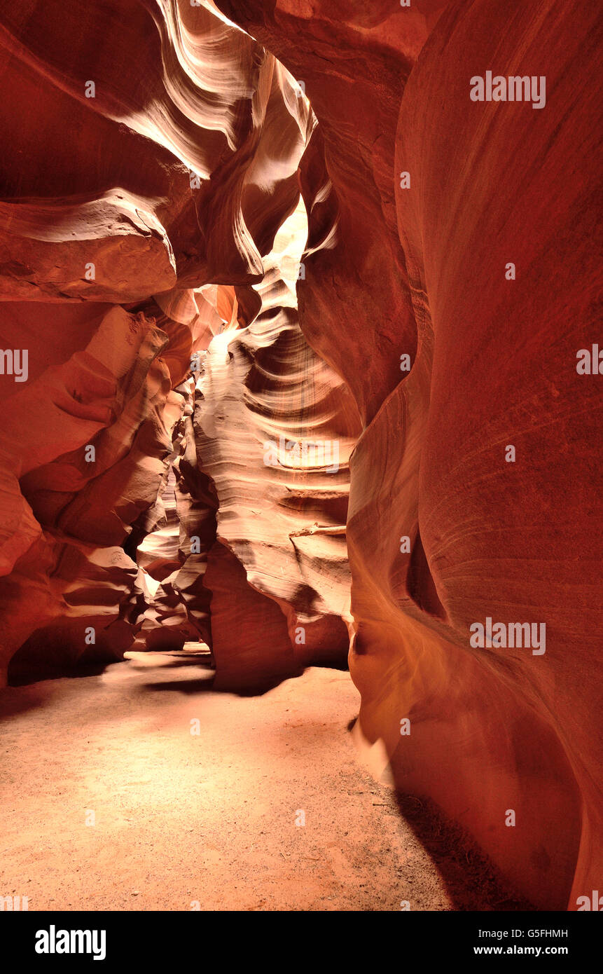 Ich hatte eine absolut beeindruckende Zeit im Antelope Canyon, Arizona. Es war so unglaublich, dass diese Slotcanyon entdecken Stockfoto