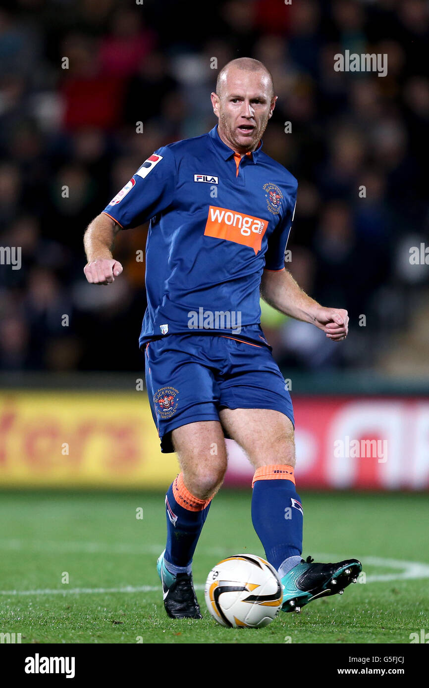 Fußball - npower Football League Championship - Hull City gegen Blackpool - KC Stadium. Stephen Crainey, Blackpool Stockfoto