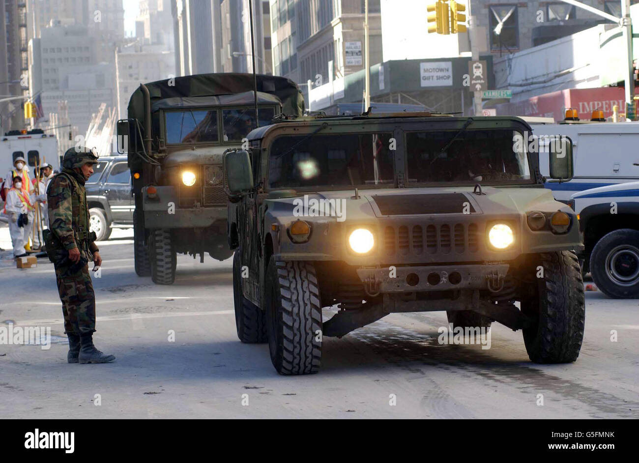 Militärische Aktionen in New York Stockfoto