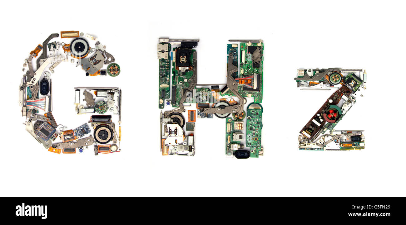 elektronische Wörter Stockfoto
