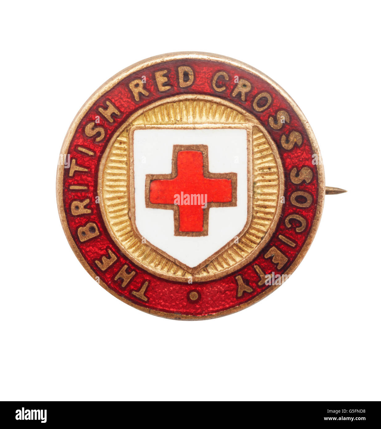 Das British Red Cross Society Kriegszeit Abzeichen Stockfoto