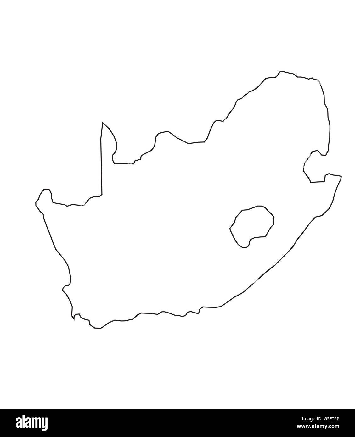 Karte von Südafrika Stockfoto