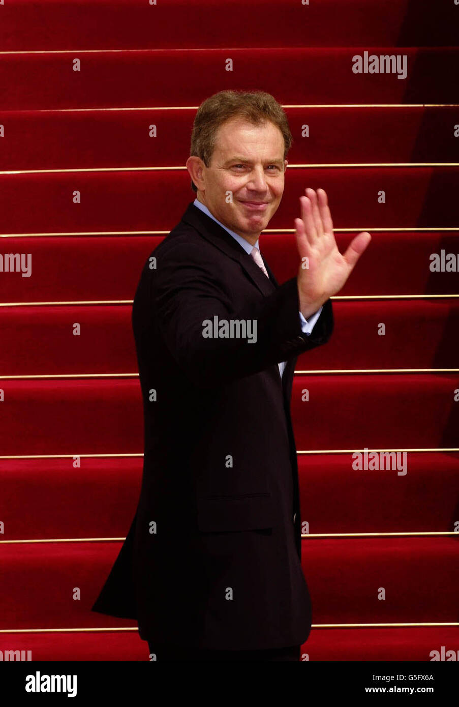 Tony Blair Kampf gegen den Terrorismus Stockfoto