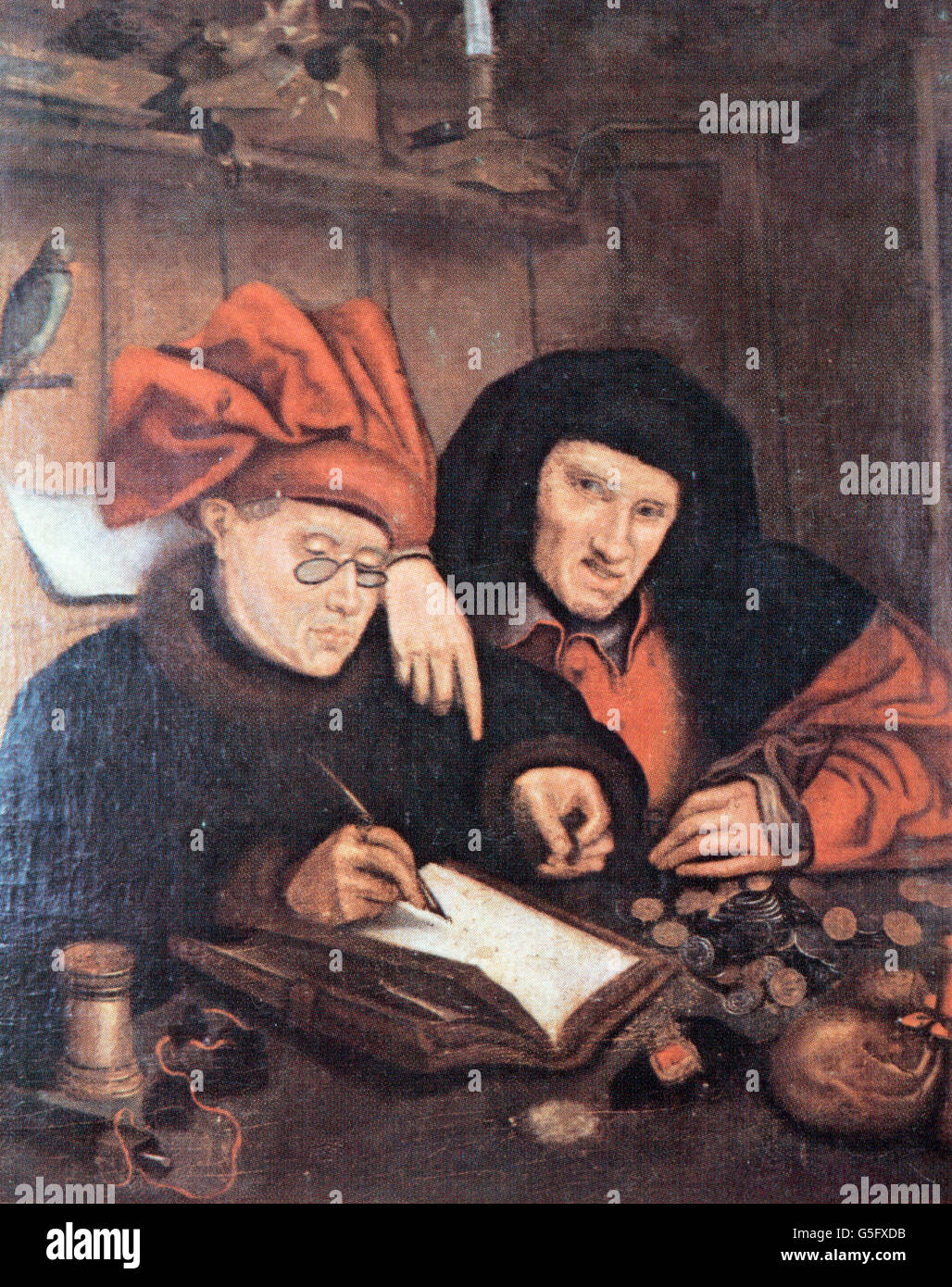 Geld / Finanzen,Zinsen und Steuern,zwei Steuermänner, die Geld zählen,Malerei von Marinus van Reymerswaele(ca. 1495 - 1567),16. Jahrhundert,16. Jahrhundert,Renaissance,Bildende Kunst,Kunst,Kunst,Malerei,Beruf,Berufe,Finanzen,Geld,Steuermann,exciseman,gauger,Steuereintreiber,halbe Länge,sitzen,Büros,im Büro,Geschäftsbüro,Tisch,Tische,Schreiben,Buch,Bücher,Bücher,Münzen,Münzabrechnung,Kopfbügelung,Kopfstücke,Kopfbügelabrechnung,Kopfstücke,Kopfbügelabrechnung,Kopfbügelung,Kopfstücke,Kopfbügelstücke,Kopfbügelung,Kopfbügelung,Kopfbügelstücke,Kopfbügelstücke,Kopfbügelung,Kopfbügelstücke,Kopfbügelstücke,Kopfbügelung, Stockfoto