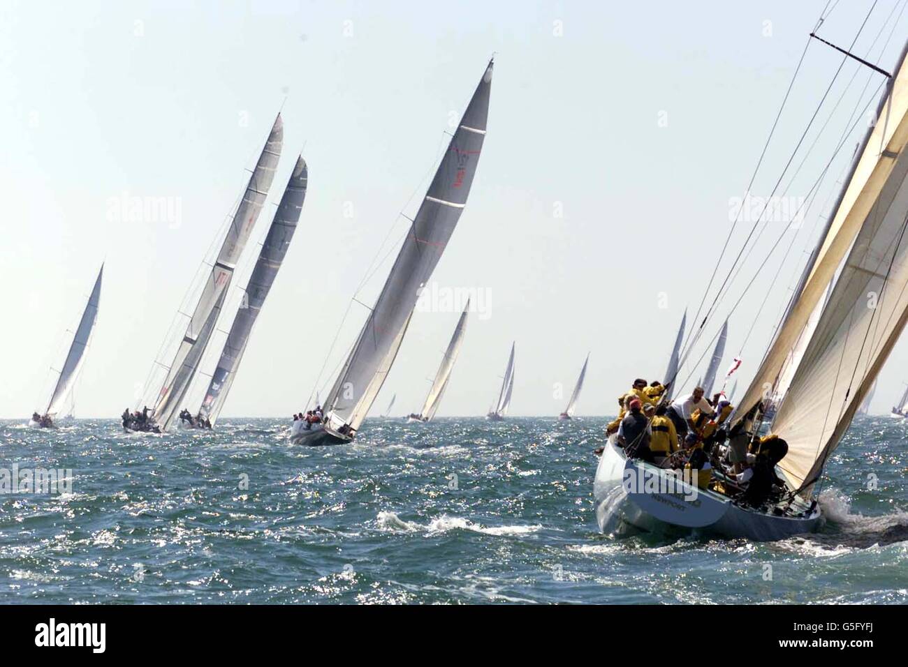 Cowes Amerikas Cup Jubiläumsfeier Stockfoto